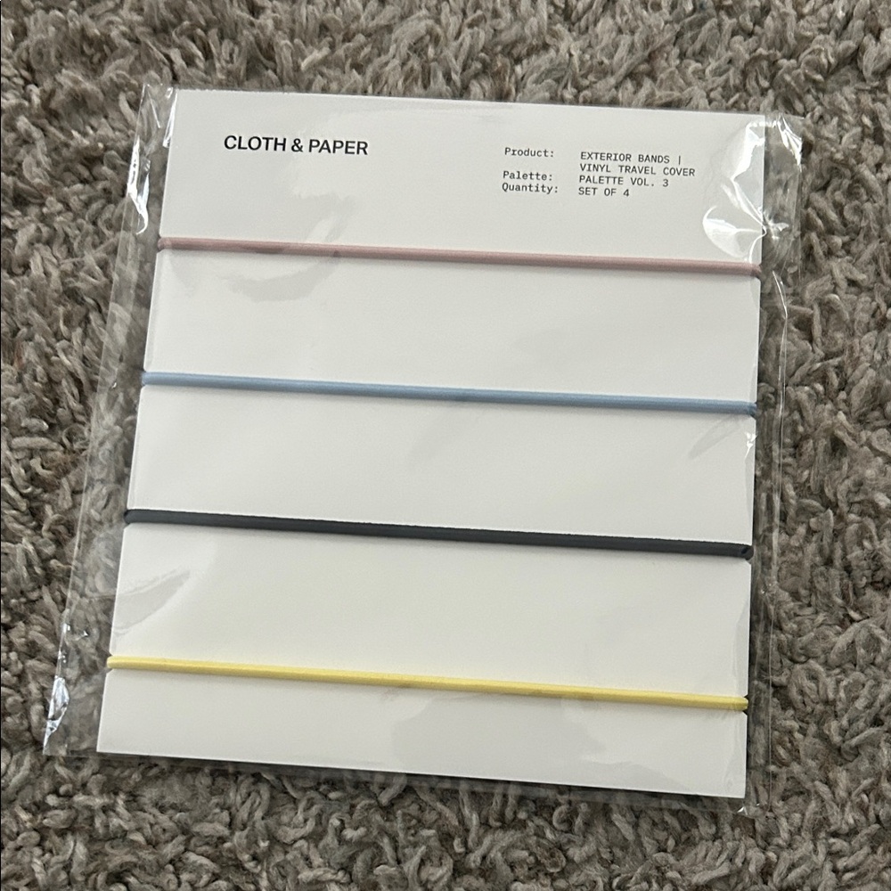 Cloth & Paper Multicolor Elastic Bands Set